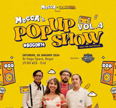 Music Service Announcement rayakan Mocca Pop Up Show