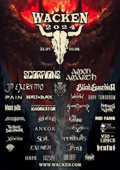 Sekilas informasi Acara Metal Dunia “Wacken Open Air 2024”