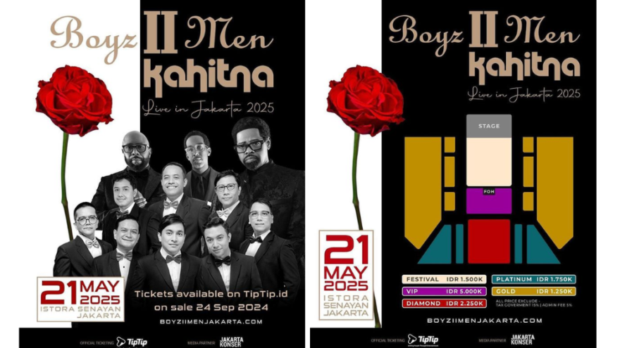 Boyz II Men & Kahitna Akan tampil di Istora Senayan 21 Mei 2025