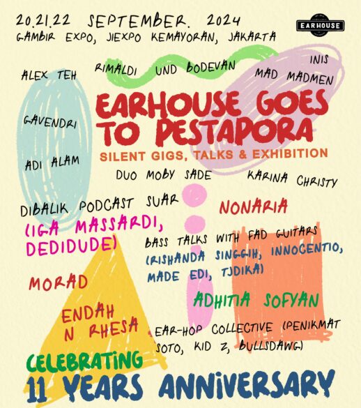 Earhouse Goes to Pestapora, 20-22 September 2024 Merayakan Hari Ulang Tahun ke-11
