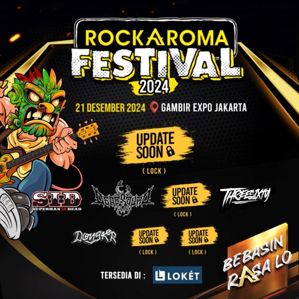 Rockaroma Festival 2024 Hadir di Gambir Expo 21 Desember