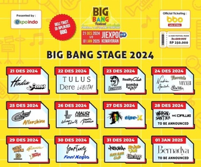 Event Big Bang Festival 2024 akan Digelar Akhir tahun 2024