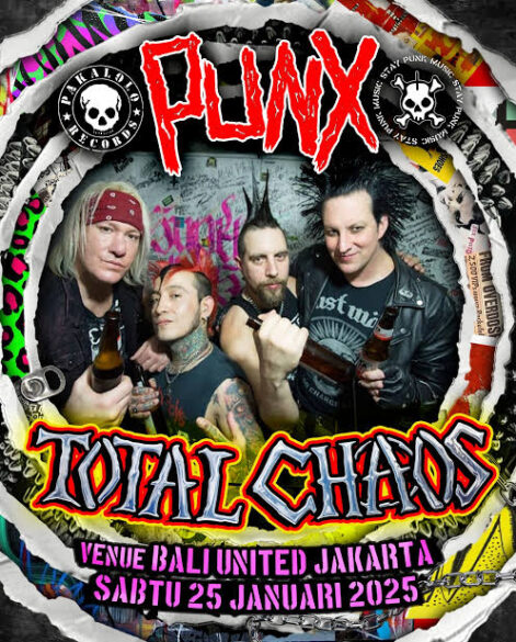 Total Chaos akan Konser di Bali United, Jakarta 25 Januari 2025