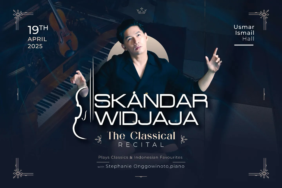 ISKANDAR WIDJAJA – RESITAL KLASIK  Memainkan Klasik & Favorit Indonesia  dengan Stephanie Onggowinoto, Piano  Sabtu, 19 April 2025