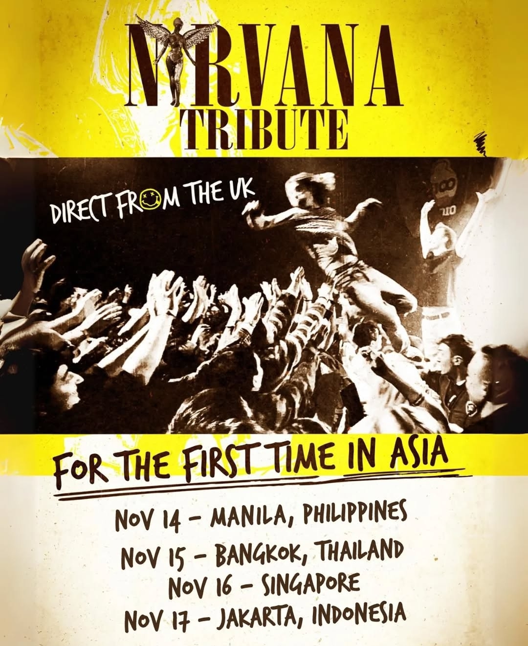 Grunge Sejati Kembali: Nirvana Tribute dari UK Tiba di Jakarta November Ini — Siapkan Suara Kamu untuk ‘Smells Like Teen Spirit’!