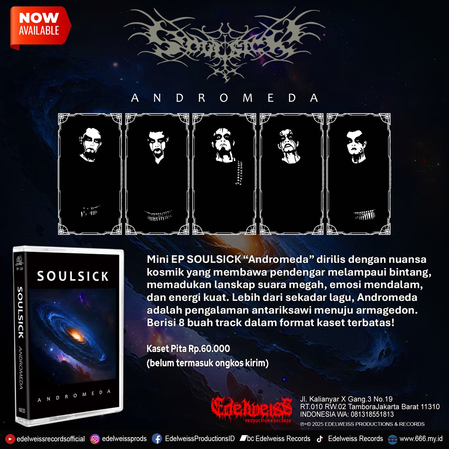 Kaset Pita Terbatas! EP Baru SOULSICK “Andromeda” Siap Jadi Buruan Metalhead