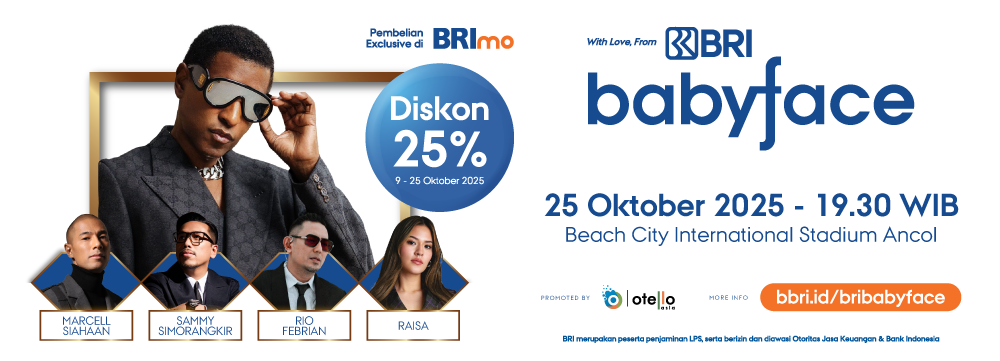 BRI Hadirkan Pengalaman Musik Kelas Dunia Lewat Konser Babyface — Diskon 25% Eksklusif di BRImo