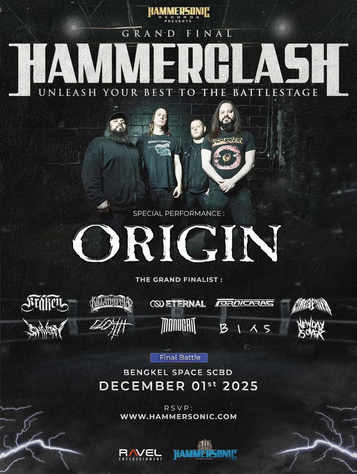 HAMMERCLASH Grand Final Siap Guncang SCBD, Hadirkan ORIGIN sebagai Tamu Spesial!