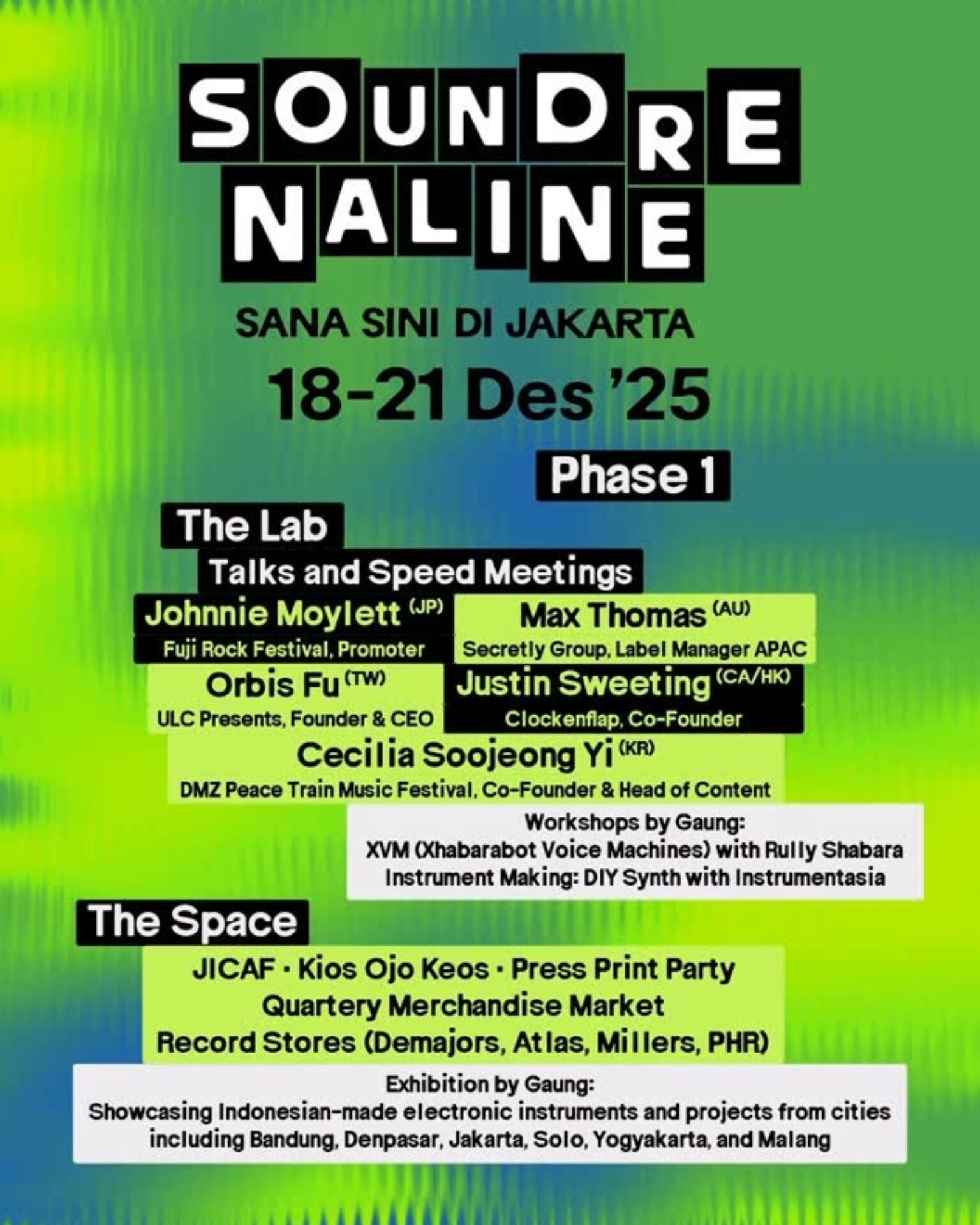 Soundrenaline Sana Sini: Format Baru Hadir di Jakarta, Desember 2025