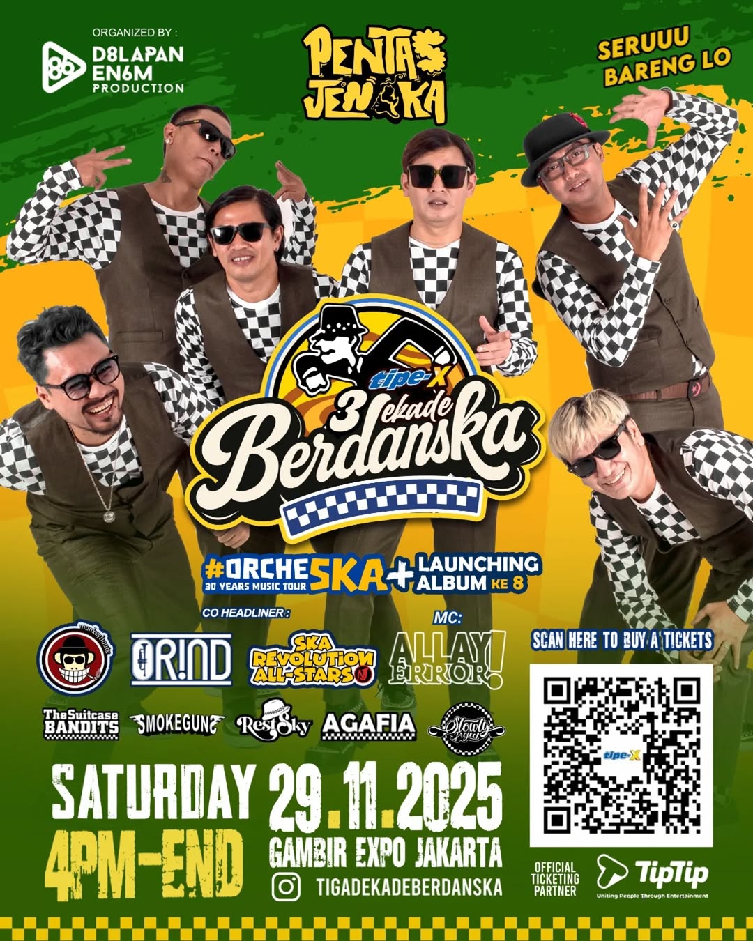 Band Pembuka Konser Tipe-X “tigadekadeberdanska” Resmi Diumumkan