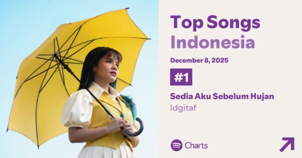 Idgitaf “Sedia Aku Sebelum Hujan” Meledak Parah, Rajai Spotify Indonesia, Sampai Tembus Malaysia!