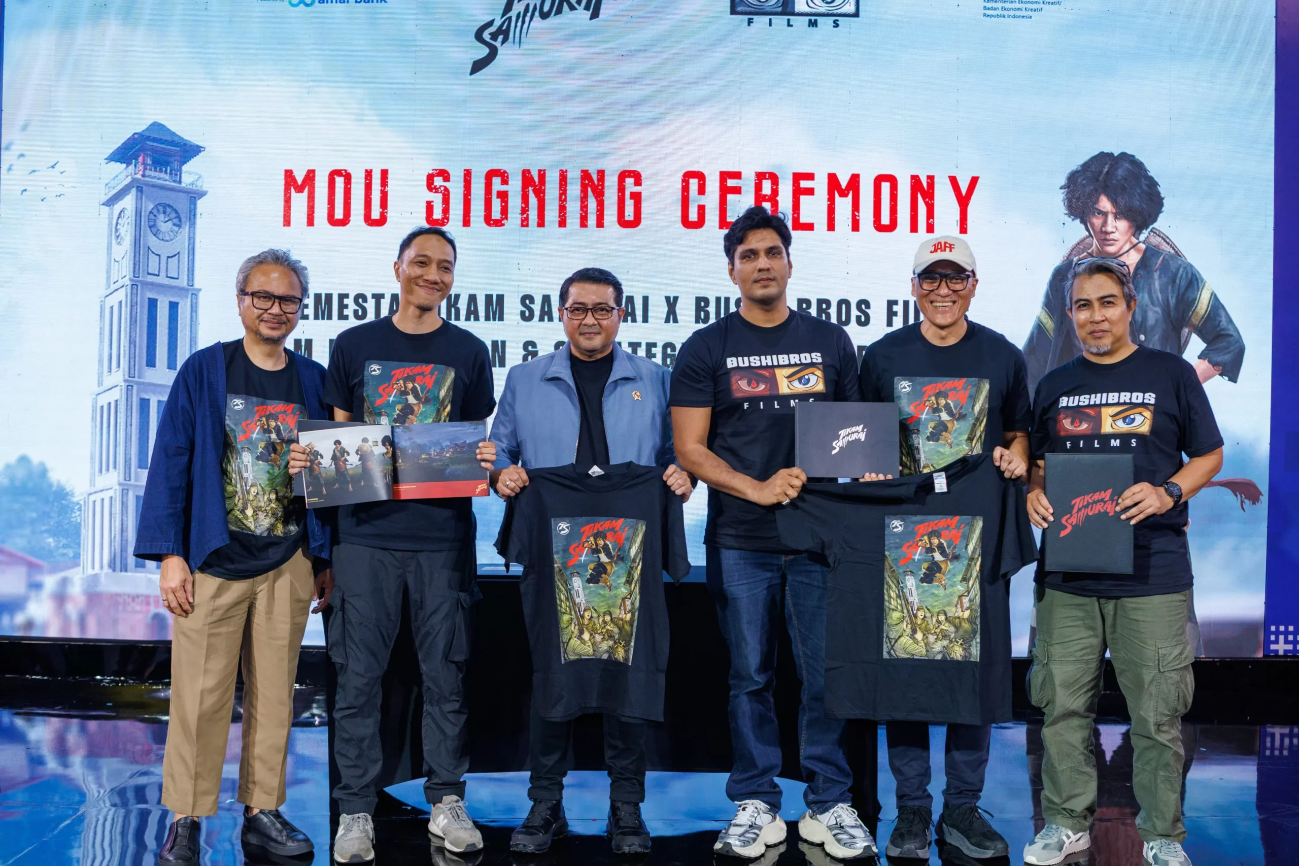 Menteri Ekonomi Kreatif RI Saksikan Penandatanganan MOU Produksi Film Layar Lebar “Tikam Samurai” di JAFF Market 2025