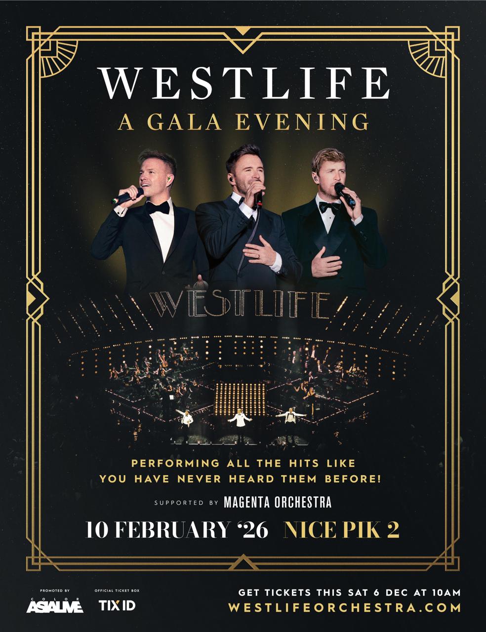 Color Asia Live Mempersembahkan: “WESTLIFE – A Gala Evening” Konser Orkestra Termegah di NICE PIK 2!