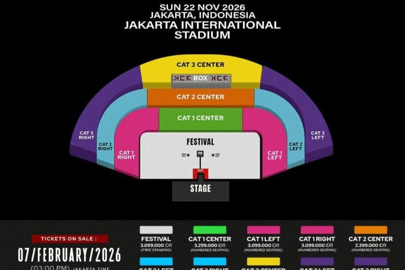 My Chemical Romance Resmi Konser di Jakarta 22 November 2026, Tiket Mulai Dijual 7 Februari